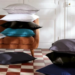 Housse de couette percale de coton (260 x 240 cm) Cali Noire