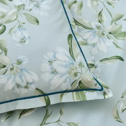 Housse de couette percale de coton (200 x 200 cm) Eléna Nil Verte