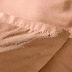 Housse de couette percale de coton (260 x 240 cm) Cali Rose pêche