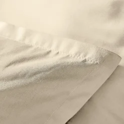 Housse de couette percale de coton (260 x 240 cm) Cali Beige