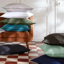 Housse de couette percale de coton (200 x 200 cm) Cali Gris anthracite