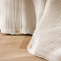 Housse de couette quadruple gaze de coton (280 x 240 cm) Victoria x Gaïa Beige pampa