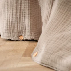 Housse de couette quadruple gaze de coton (260 x 240 cm) Victoria x Gaïa Ficelle