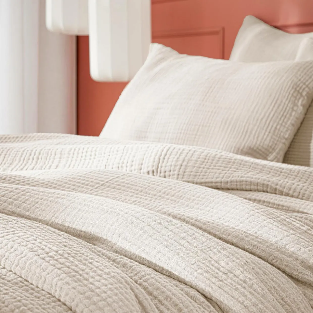 Housse de couette quadruple gaze de coton (200 x 200 cm) Victoria x Gaïa Beige pampa