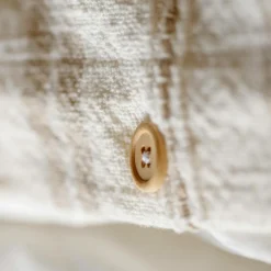 Housse de couette réversible coton texturé et percale (260 x 240 cm) Alice Ficelle