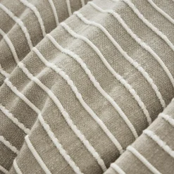 Housse de couette réversible coton texturé et percale (240 x 220 cm) Alice Ecru