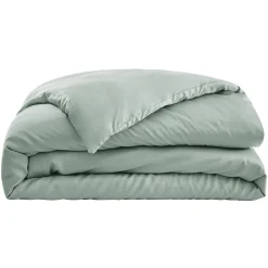 Housse de couette satin de bambou (260 x 240 cm) Sienna Vert eucalyptus