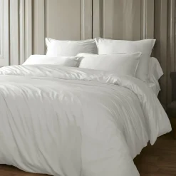 Housse de couette satin de bambou (280 x 240 cm) Sienna Blanc chantilly