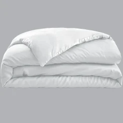 Housse de couette satin de bambou (260 x 240 cm) Sienna Blanc chantilly