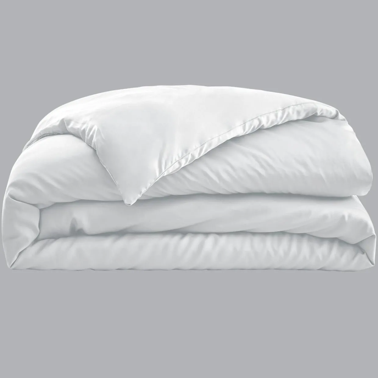 Housse de couette satin de bambou (260 x 240 cm) Sienna Blanc chantilly