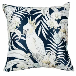 Housse de coussin carrée (40 x 40 cm) Tropical Bleue