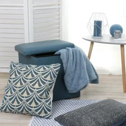 Housse de coussin carrée (40 x 40 cm) Dory Bleue