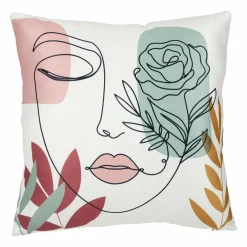 Housse de coussin carrée (40 x 40 cm) Visage Multicolore