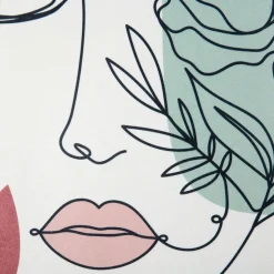 Housse de coussin carrée (40 x 40 cm) Visage Multicolore