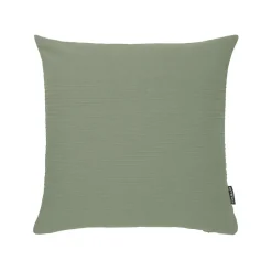 Housse de coussin carrée coton tissé (40 x 40 cm) Léa Vert romarin