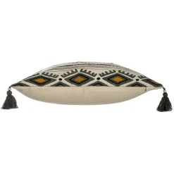 Housse de coussin carrée coton (40 x 40 cm) Azteq Pampil Ecru