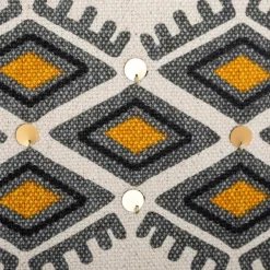 Housse de coussin carrée coton (40 x 40 cm) Azteq Pampil Ecru