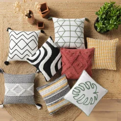 Housse de coussin carrée coton (40 x 40 cm) Mirade Noire