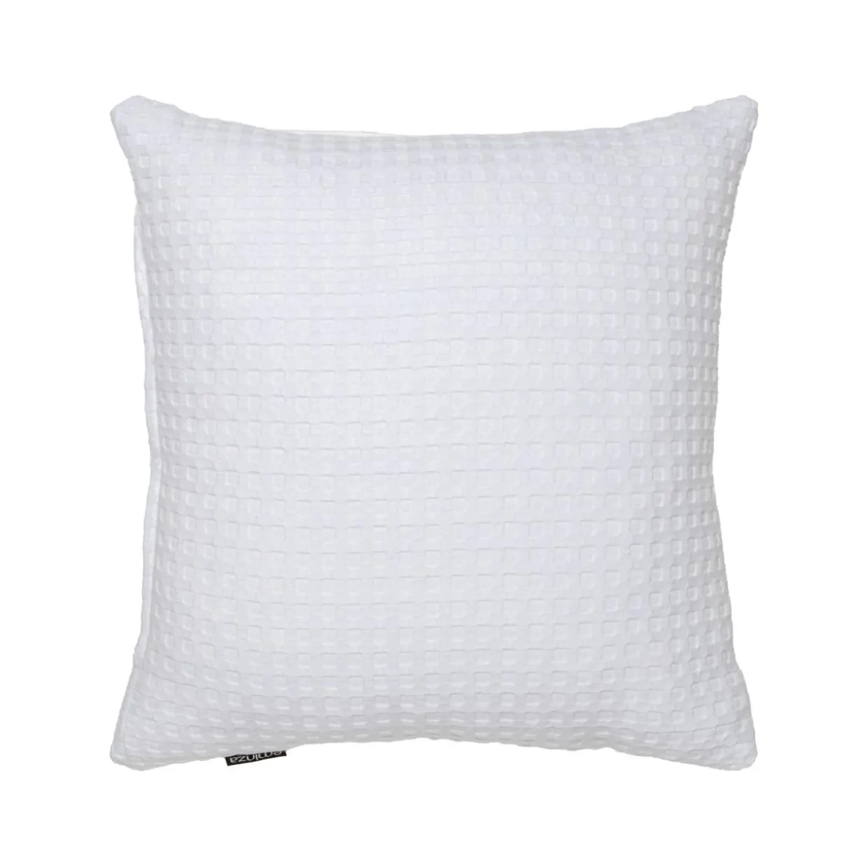 Housse de coussin carrée coton nid d'abeille (40 x 40 cm) Maya Blanche