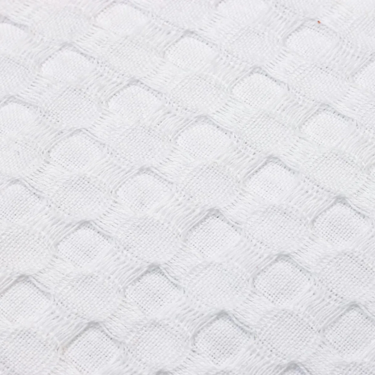 Housse de coussin carrée coton nid d'abeille (40 x 40 cm) Maya Blanche