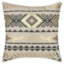 Housse de coussin carrée coton (40 x 40 cm) Etnik Gris