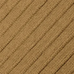 Housse de coussin carrée coton tissé (40 x 40 cm) Léa Camel