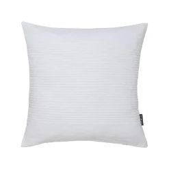 Housse de coussin carrée coton tissé (40 x 40 cm) Léa Blanche
