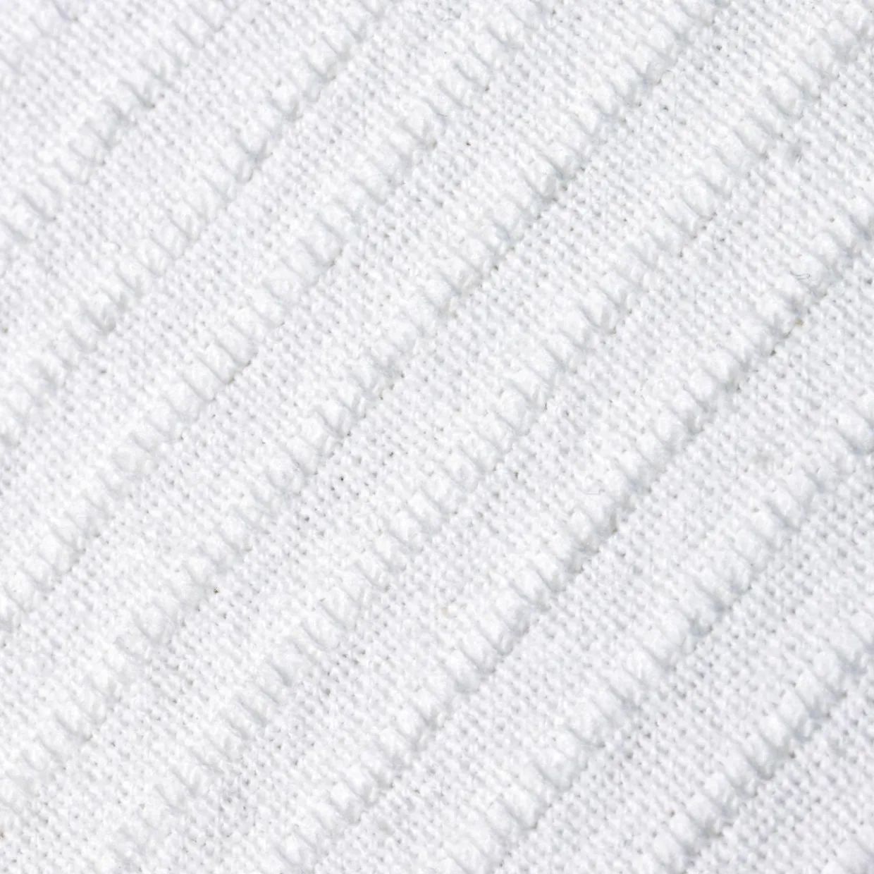 Housse de coussin carrée coton tissé (40 x 40 cm) Léa Blanche