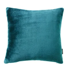 Housse de coussin carrée flanelle (60 x 60 cm) Didou Bleu canard