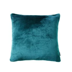 Housse de coussin carrée flanelle (45 x 45 cm) Didou Bleu canard