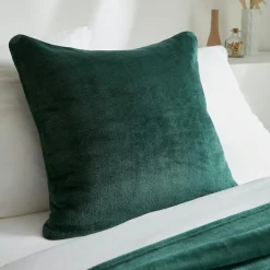 Housse de coussin carrée flanelle (60 x 60 cm) Didou Verte