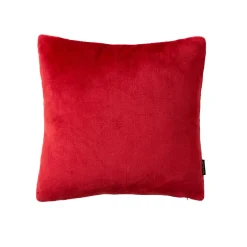 Housse de coussin carrée flanelle (45 x 45 cm) Didou Rouge
