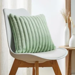Housse de coussin carrée flanelle (40 x 40 cm) Dune Vert sauge