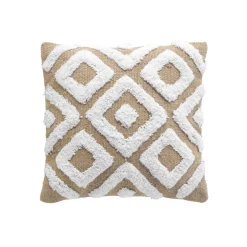 Housse de coussin carrée jute (40 x 40 cm) Damia Beige