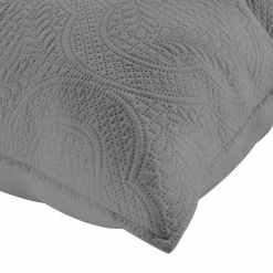 Housse de coussin carrée microfibre (40 x 40 cm) Romane Gris anthracite