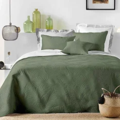 Housse de coussin carrée microfibre (40 x 40 cm) Palombine Vert kaki