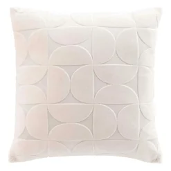 Housse de coussin carrée velours (40 x 40 cm) Curly Ecru