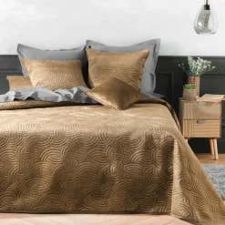 Housse de coussin carrée velours (60 x 60 cm) Solange Taupe