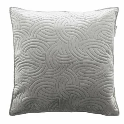 Housse de coussin carrée velours (60 x 60 cm) Solange Grise