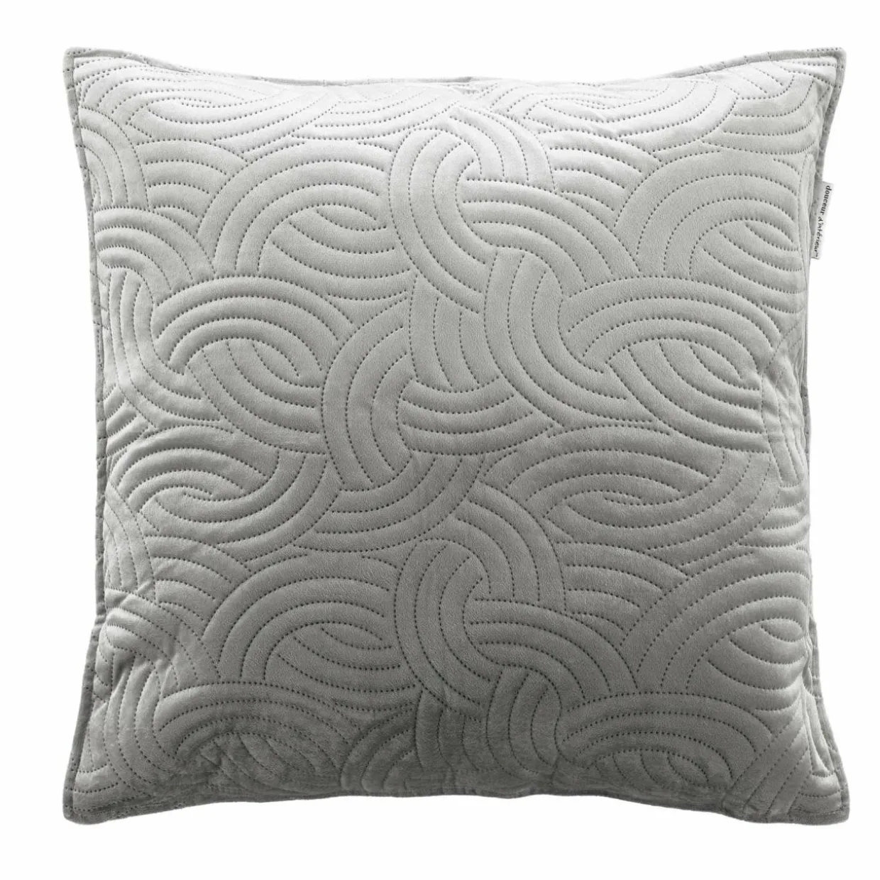 Housse de coussin carrée velours (60 x 60 cm) Solange Grise