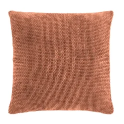 Housse de coussin carrée velours chenille (40 x 40 cm) Leo Rose