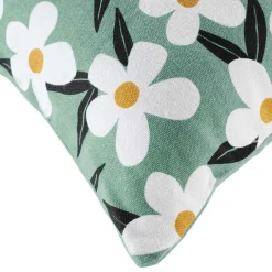 Housse de coussin coton (40 x 40 cm) Darcy Vert sauge