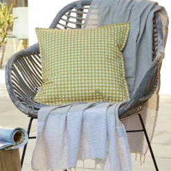 Housse de coussin extérieur carrée (45 x 45 cm) Vickie Jaune