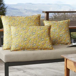 Housse de coussin extérieur carrée (60 x 60 cm) Manon Jaune