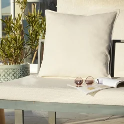 Housse de coussin extérieur carrée (60 x 60 cm) Naia Ecru