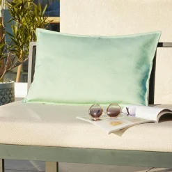 Housse de coussin extérieur rectangulaire (40 x 60 cm) Naia Vert caraïbes