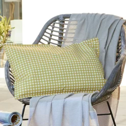 Housse de coussin extérieur rectangulaire (40 x 60 cm) Vickie Jaune