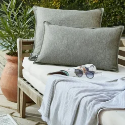 Housse de coussin extérieur carrée (45 x 45 cm) Naia Vert nénuphar