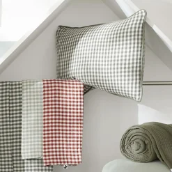 Housse de coussin extérieur rectangulaire (40 x 60 cm) Vickie Vert eucalyptus