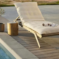 Housse de coussin pour bain de soleil (190 x 70 cm) Naia Ecru